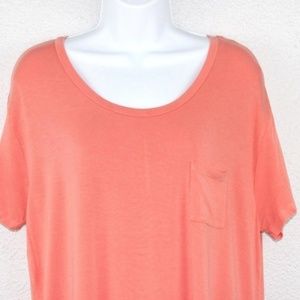 Tops - New Women Short Sleeve Softest Crew T-Shirt Coral Tops - New Women Short Sleeve Softest Crew T-Shirt Coral